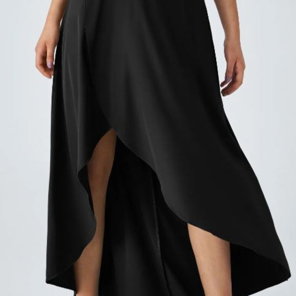 Halara Breezeful High Waisted High Low Ruffle Maxi Skirt Size Medium